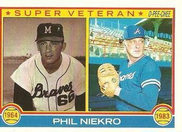 #316 Phil Niekro - Milwaukee Braves / Atlanta Braves - 1983 O-Pee-Chee Baseball