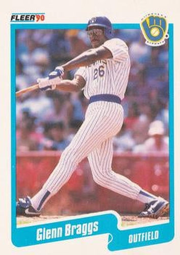 #317 Glenn Braggs - Milwaukee Brewers - 1990 Fleer USA Baseball