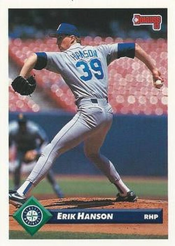 #317 Erik Hanson - Seattle Mariners - 1993 Donruss Baseball