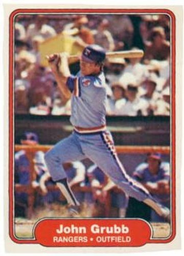 #317 John Grubb - Texas Rangers - 1982 Fleer Baseball