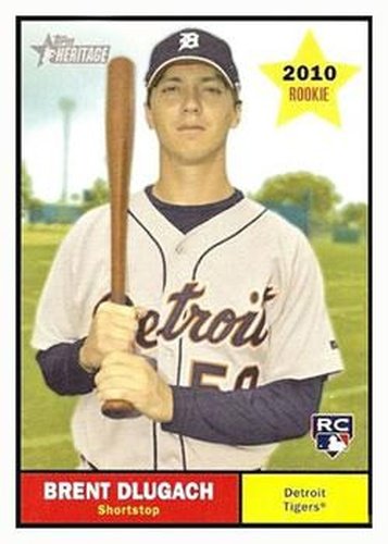 #317 Brent Dlugach - Detroit Tigers - 2010 Topps Heritage Baseball