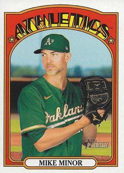#317 Mike Minor - Oakland Athletics - 2021 Topps Heritage Baseball