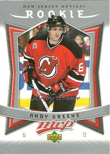 #317 Andy Greene - New Jersey Devils - 2007-08 Upper Deck MVP Hockey