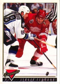 #318 Sergei Fedorov - Detroit Red Wings - 1993-94 O-Pee-Chee Premier Hockey