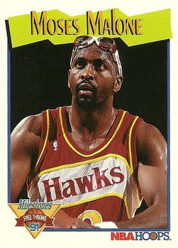#318 Moses Malone - Atlanta Hawks - 1991-92 Hoops Basketball