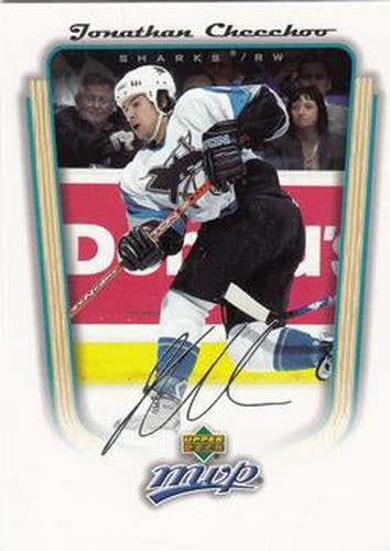 #318 Jonathan Cheechoo - San Jose Sharks - 2005-06 Upper Deck MVP Hockey
