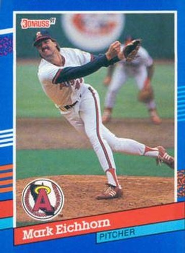 #318 Mark Eichhorn - California Angels - 1991 Donruss Baseball