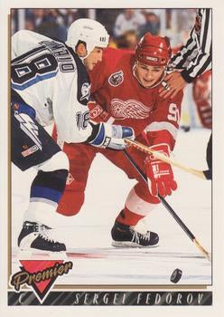 #318 Sergei Fedorov - Detroit Red Wings - 1993-94 Topps Premier Hockey