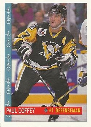#318 Paul Coffey - Pittsburgh Penguins - 1992-93 O-Pee-Chee Hockey