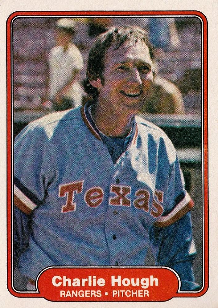 #319 Charlie Hough - Texas Rangers - 1982 Fleer Baseball