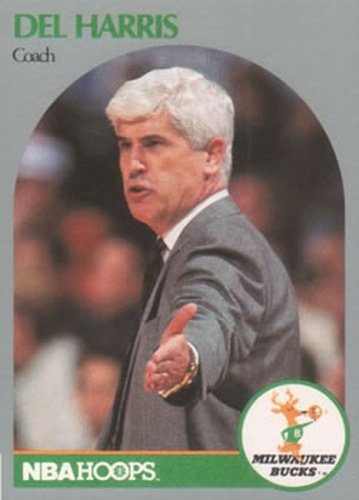 #319 Del Harris - Milwaukee Bucks - 1990-91 Hoops Basketball