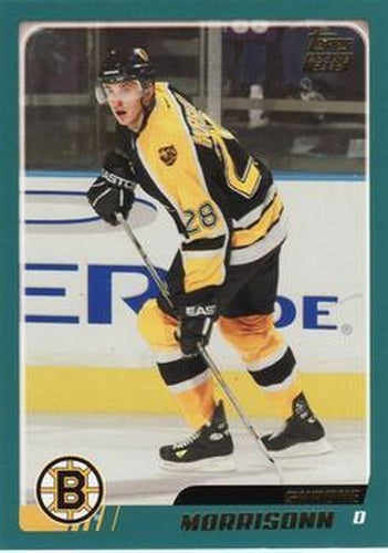 #319 Shaone Morrisonn - Boston Bruins - 2003-04 Topps Hockey