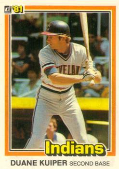 #319b Duane Kuiper - Cleveland Indians - 1981 Donruss Baseball