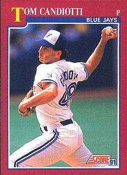 #31T Tom Candiotti - Toronto Blue Jays - 1991 Score Rookie & Traded Baseball
