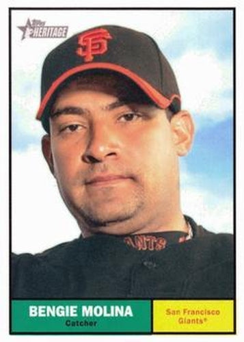 #31 Bengie Molina - San Francisco Giants - 2010 Topps Heritage Baseball