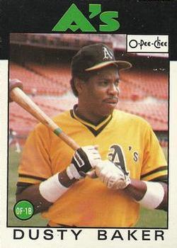 #31 Dusty Baker - Oakland Athletics - 1986 O-Pee-Chee Baseball