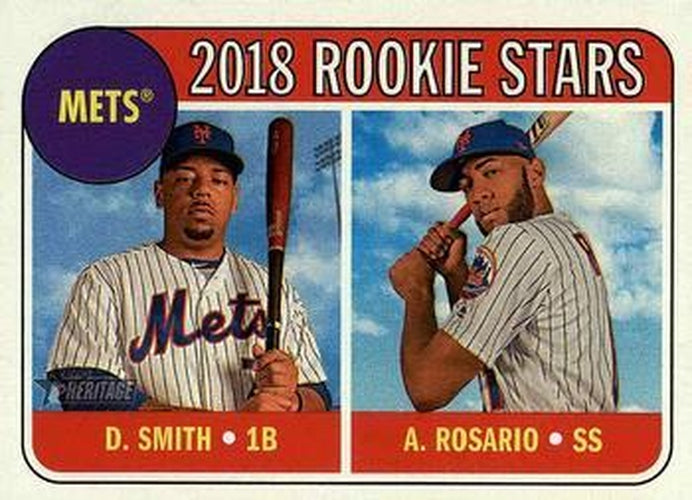 #31 Dominic Smith / Amed Rosario - New York Mets - 2018 Topps Heritage Baseball