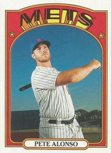 #31 Pete Alonso - New York Mets - 2021 Topps Heritage Baseball