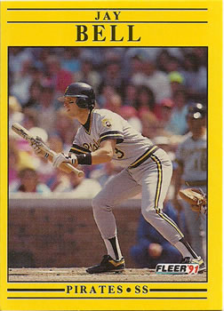 31 Jay Bell - Pittsburgh Pirates - 1991 Fleer Baseball – Isolated Cards