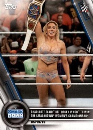 #31 Charlotte Flair def. Becky Lynch to Win the SmackDown Women's Championoship - 2020 Topps WWE Women's Division Wrestling