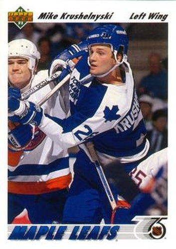#320 Mike Krushelnyski - Toronto Maple Leafs - 1991-92 Upper Deck Hockey