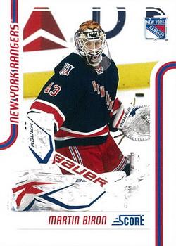 #320 Martin Biron - New York Rangers - 2011-12 Score Hockey