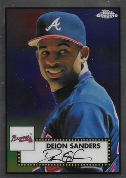#320 Deion Sanders - Atlanta Braves - 2021 Topps Chrome Platinum Anniversary Baseball