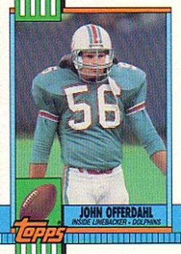#321 John Offerdahl - Miami Dolphins - 1990 Topps Football