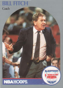 #321 Bill Fitch - New Jersey Nets - 1990-91 Hoops Basketball