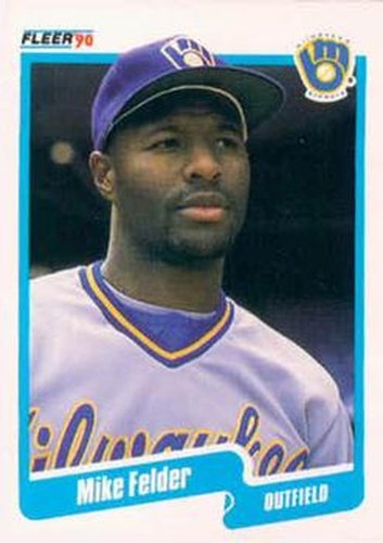 #321 Mike Felder - Milwaukee Brewers - 1990 Fleer USA Baseball