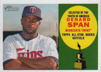 #321 Denard Span - Minnesota Twins - 2009 Topps Heritage Baseball