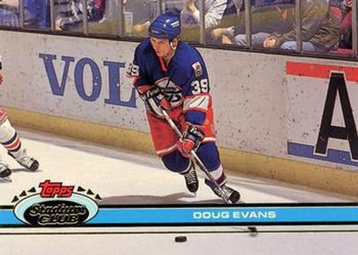 #321 Doug Evans - Winnipeg Jets - 1991-92 Stadium Club Hockey