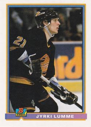 #321 Jyrki Lumme - Vancouver Canucks - 1991-92 Bowman Hockey