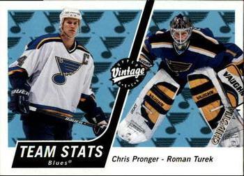 #321 Chris Pronger / Roman Turek - St. Louis Blues - 2000-01 Upper Deck Vintage Hockey
