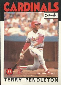 #321 Terry Pendleton - St. Louis Cardinals - 1986 O-Pee-Chee Baseball