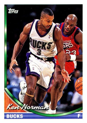 #321 Ken Norman - Milwaukee Bucks - 1993-94 Topps Basketball
