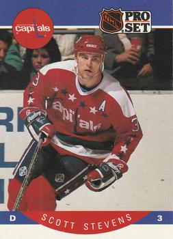 #321 Scott Stevens - Washington Capitals - 1990-91 Pro Set Hockey