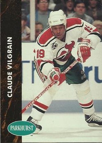 #321 Claude Vilgrain - New Jersey Devils - 1991-92 Parkhurst Hockey
