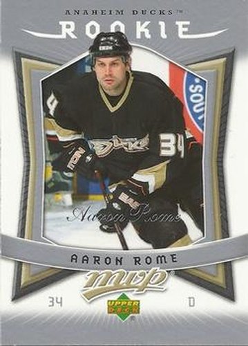 #321 Aaron Rome - Anaheim Ducks - 2007-08 Upper Deck MVP Hockey