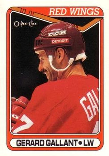 #322 Gerard Gallant - Detroit Red Wings - 1990-91 O-Pee-Chee Hockey