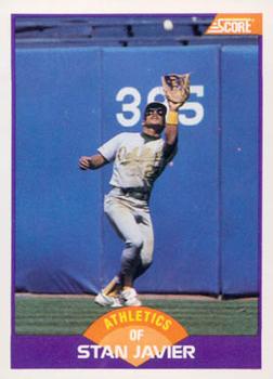 #322 Stan Javier - Oakland Athletics - 1989 Score Baseball