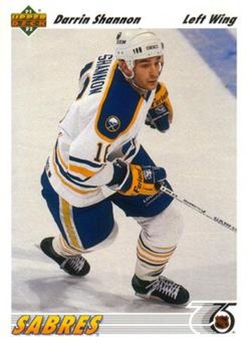 #322 Darrin Shannon - Buffalo Sabres - 1991-92 Upper Deck Hockey