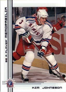 #322 Kim Johnsson - New York Rangers - 2000-01 Be a Player Memorabilia Hockey