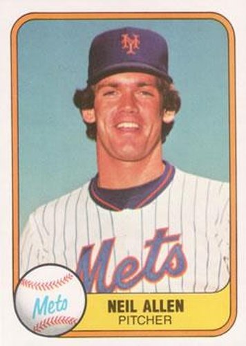 #322 Neil Allen - New York Mets - 1981 Fleer Baseball