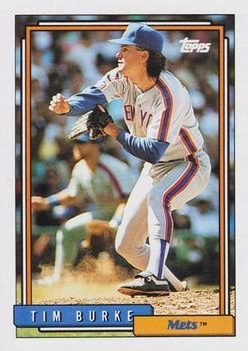 #322 Tim Burke - New York Mets - 1992 Topps Baseball