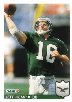 #323 Jeff Kemp - Philadelphia Eagles - 1992 Fleer Football