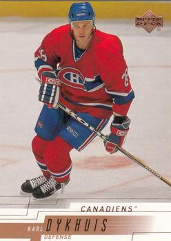 #323 Karl Dykhuis - Montreal Canadiens - 2000-01 Upper Deck Hockey