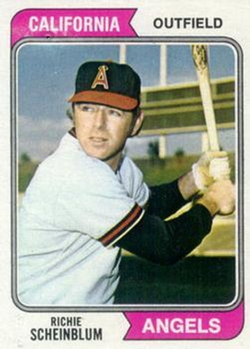 #323 Richie Scheinblum - California Angels - 1974 Topps Baseball