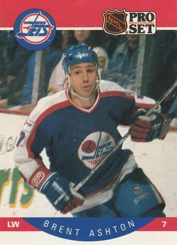 #323 Brent Ashton - Winnipeg Jets - 1990-91 Pro Set Hockey