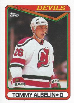 #323 Tommy Albelin - New Jersey Devils - 1990-91 Topps Hockey